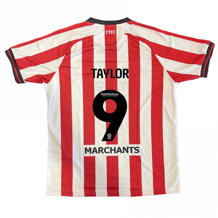 Enfant Football Maillot Matty Taylor #9 Rouge Blanc Tenues Domicile 2024/25