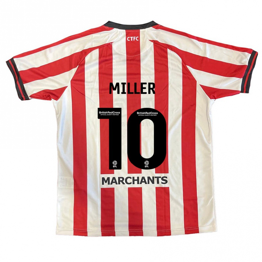 Enfant Football Maillot George Miller #10 Rouge Blanc Tenues Domicile 2024/25