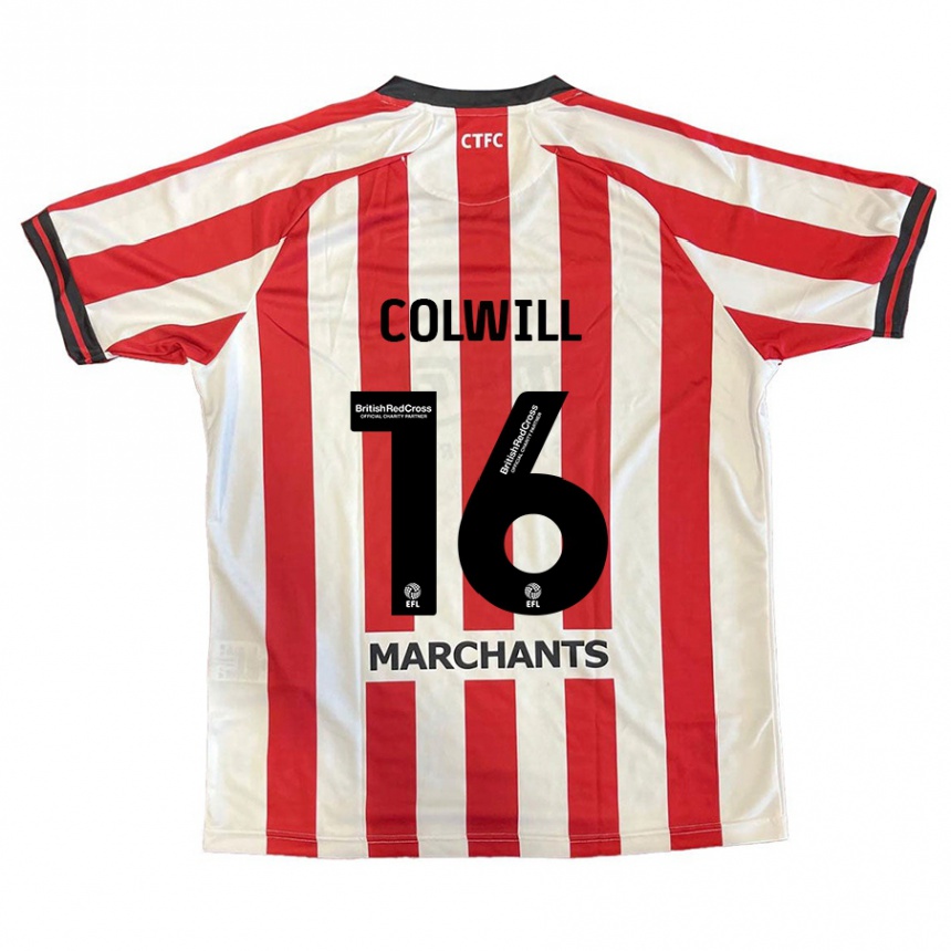 Enfant Football Maillot Joel Colwill #16 Rouge Blanc Tenues Domicile 2024/25