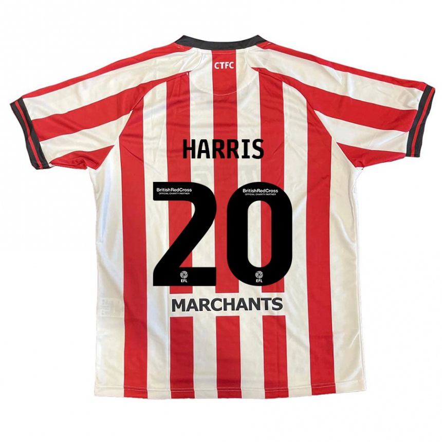 Enfant Football Maillot Max Harris #20 Rouge Blanc Tenues Domicile 2024/25