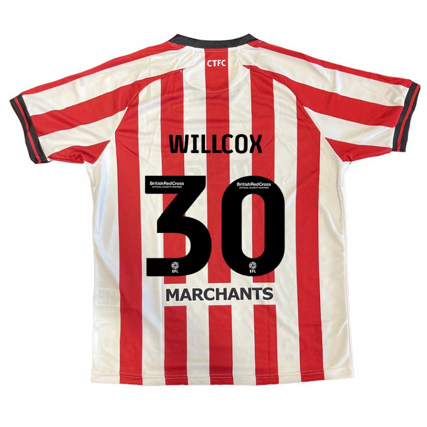 Enfant Football Maillot Freddy Willcox #30 Rouge Blanc Tenues Domicile 2024/25