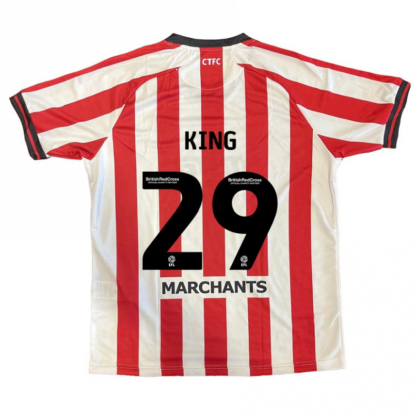 Enfant Football Maillot Tom King #29 Rouge Blanc Tenues Domicile 2024/25