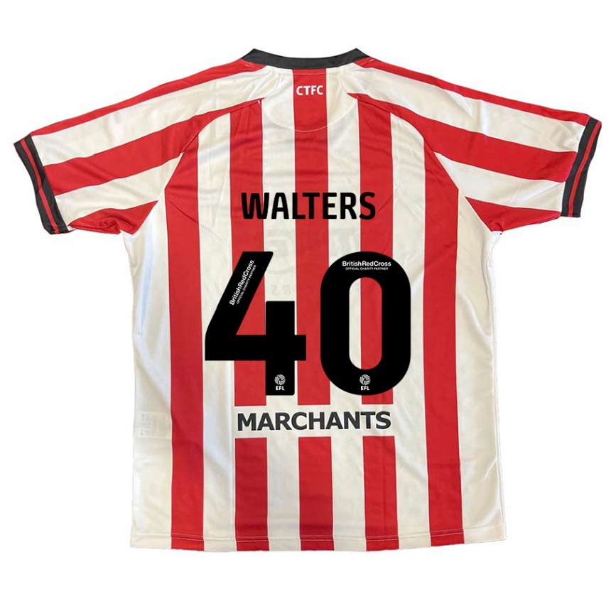 Enfant Football Maillot Cameron Walters #40 Rouge Blanc Tenues Domicile 2024/25