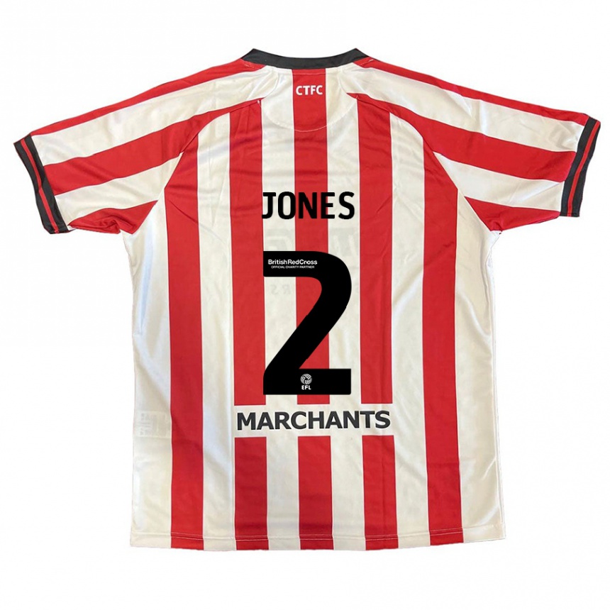 Enfant Football Maillot Courtney Jones #2 Rouge Blanc Tenues Domicile 2024/25