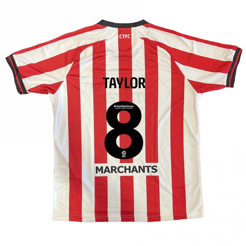 Enfant Football Maillot Charlie Taylor #8 Rouge Blanc Tenues Domicile 2024/25