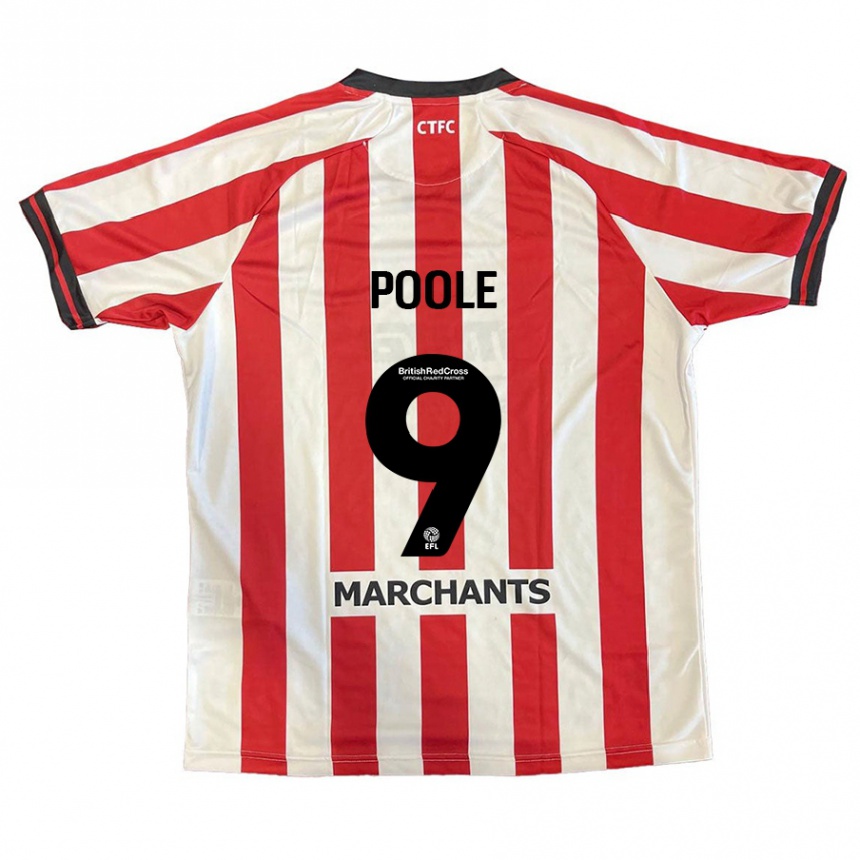 Enfant Football Maillot Phoebie Poole #9 Rouge Blanc Tenues Domicile 2024/25