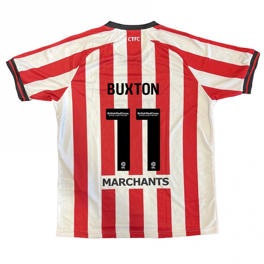 Enfant Football Maillot Charlotte Buxton #11 Rouge Blanc Tenues Domicile 2024/25