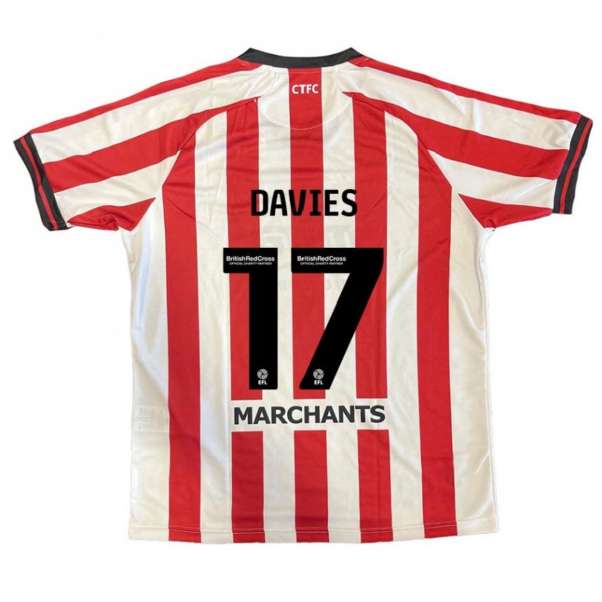 Enfant Football Maillot Annabel Davies #17 Rouge Blanc Tenues Domicile 2024/25