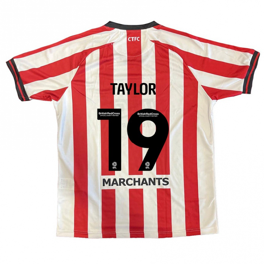 Enfant Football Maillot Jessie Taylor #19 Rouge Blanc Tenues Domicile 2024/25