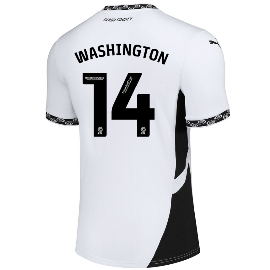 Enfant Football Maillot Conor Washington #14 Blanc Noir Tenues Domicile 2024/25