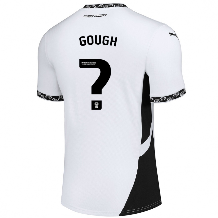 Enfant Football Maillot Billy Gough #0 Blanc Noir Tenues Domicile 2024/25