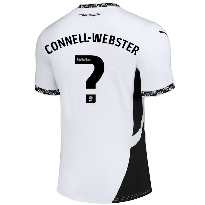 Enfant Football Maillot Braidy Connell-Webster #0 Blanc Noir Tenues Domicile 2024/25