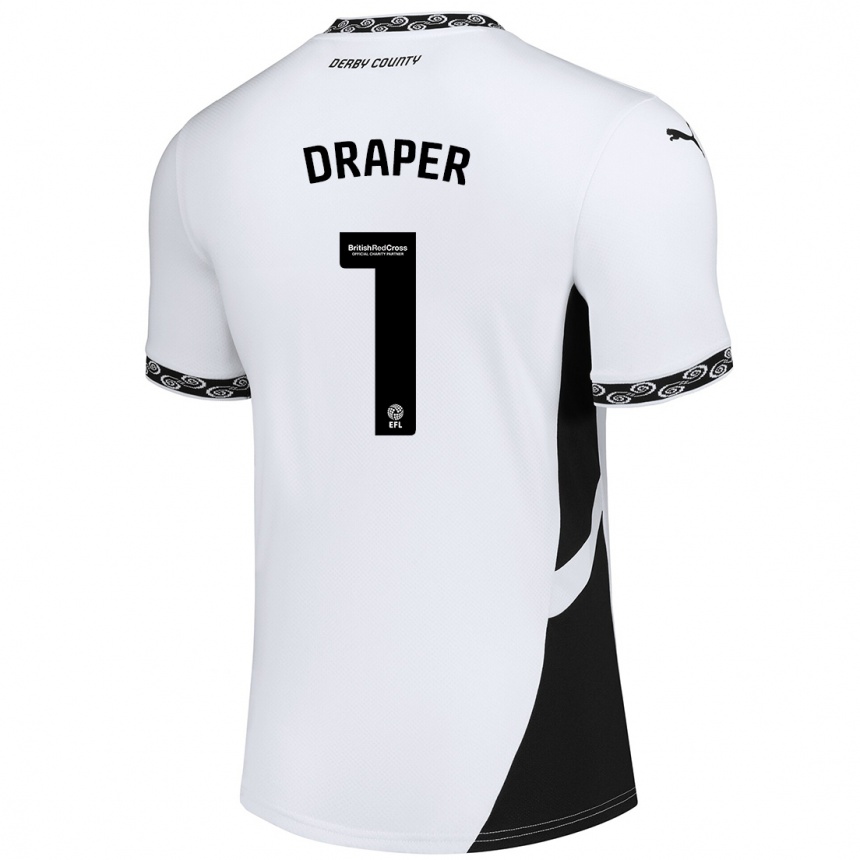 Enfant Football Maillot Anna Draper #1 Blanc Noir Tenues Domicile 2024/25