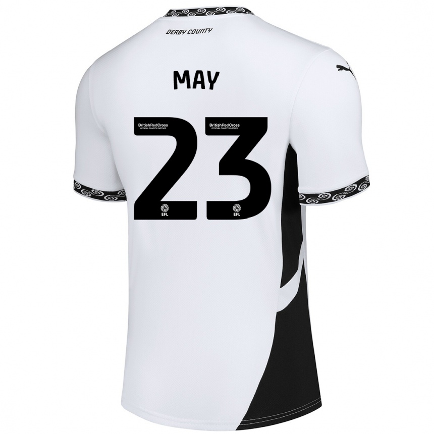 Enfant Football Maillot Rebecca May #23 Blanc Noir Tenues Domicile 2024/25