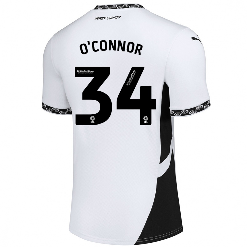 Enfant Football Maillot Dolcie O'connor #34 Blanc Noir Tenues Domicile 2024/25