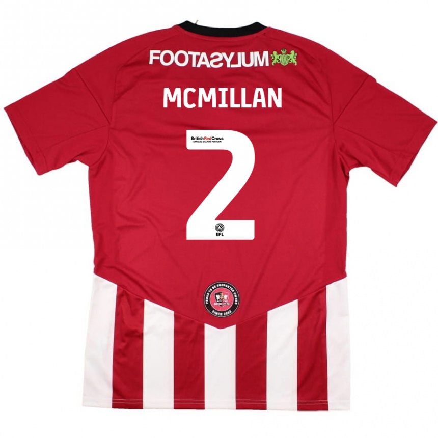 Enfant Football Maillot Jack Mcmillan #2 Rouge Blanc Tenues Domicile 2024/25