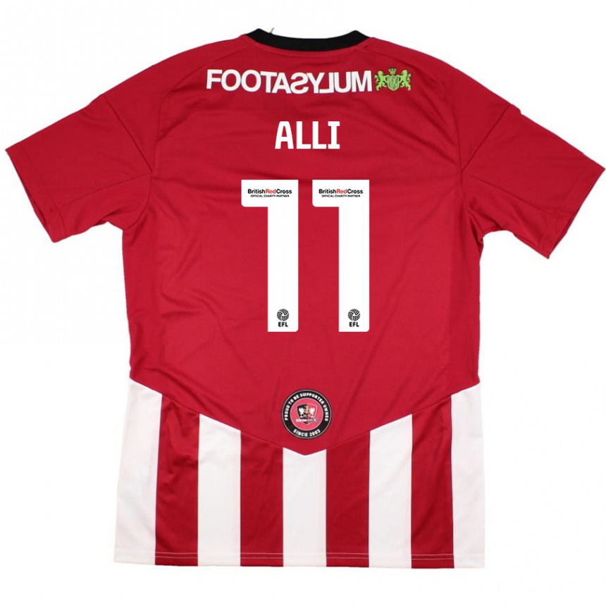 Enfant Football Maillot Millenic Alli #11 Rouge Blanc Tenues Domicile 2024/25