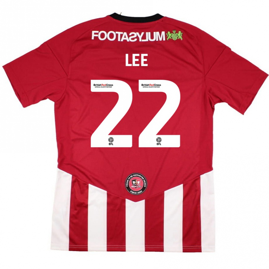 Enfant Football Maillot Harry Lee #22 Rouge Blanc Tenues Domicile 2024/25