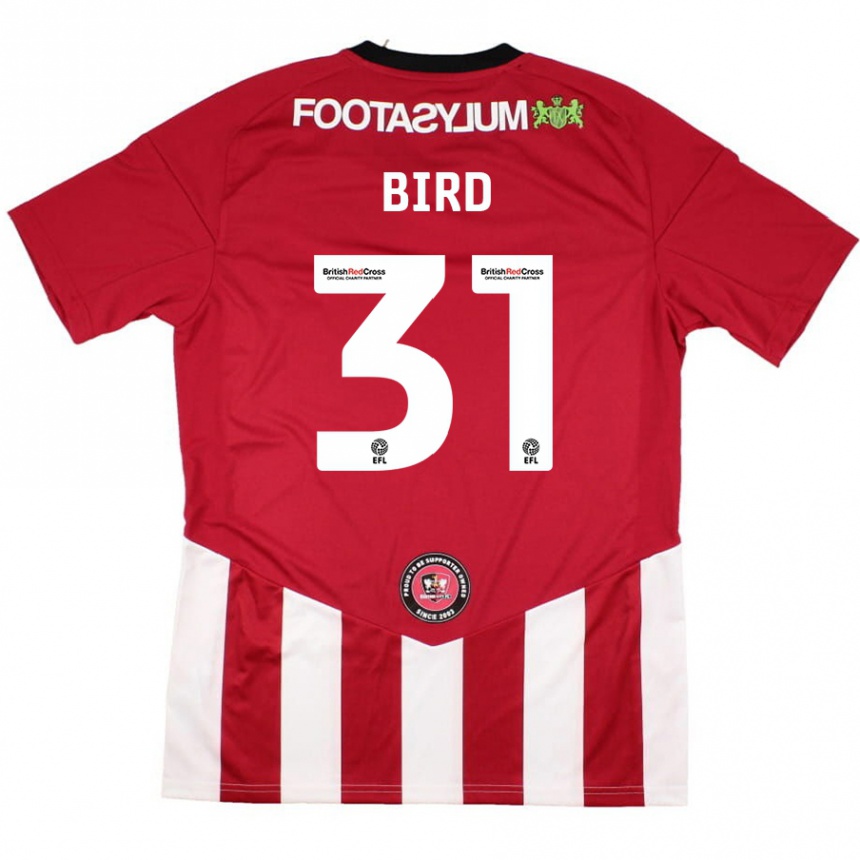 Enfant Football Maillot Jay Bird #31 Rouge Blanc Tenues Domicile 2024/25