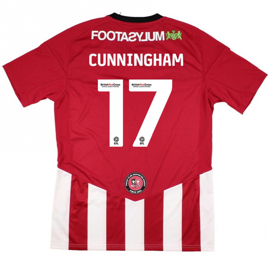 Enfant Football Maillot Zoe Cunningham #17 Rouge Blanc Tenues Domicile 2024/25