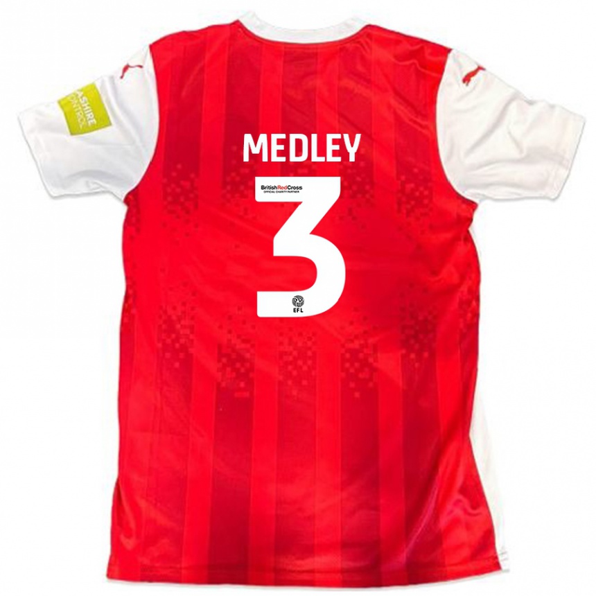 Enfant Football Maillot Zech Medley #3 Rouge Blanc Tenues Domicile 2024/25