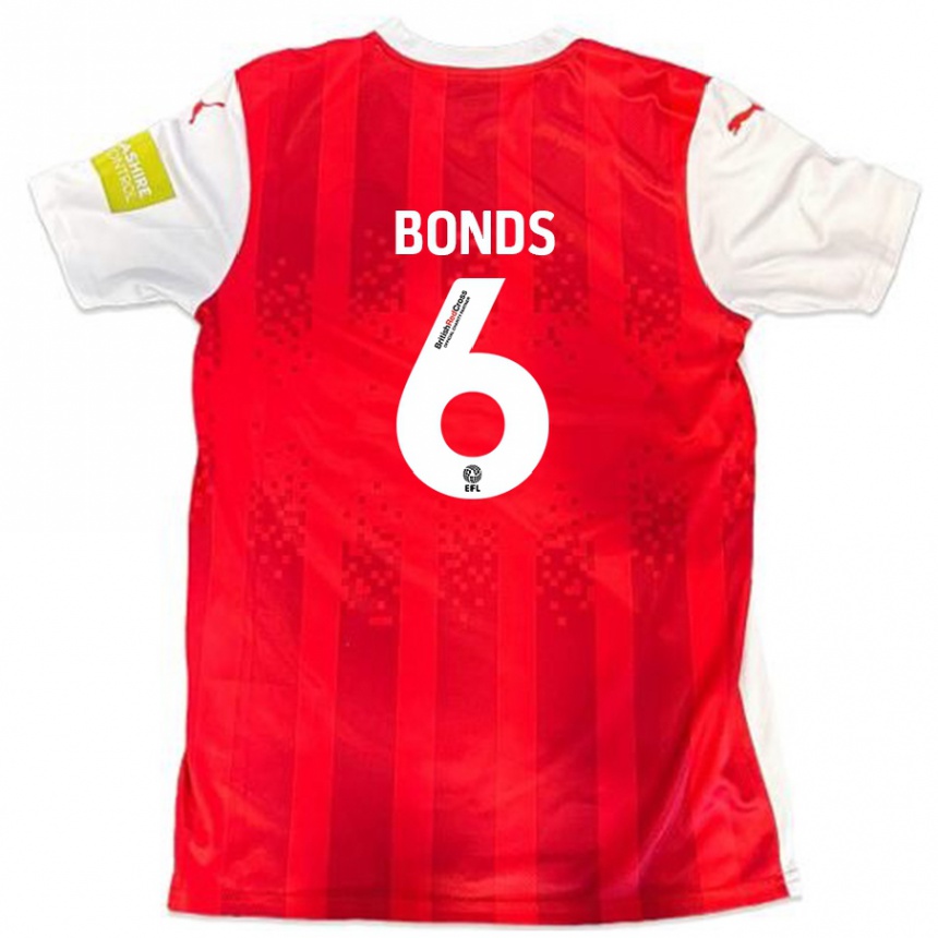 Enfant Football Maillot Elliot Bonds #6 Rouge Blanc Tenues Domicile 2024/25