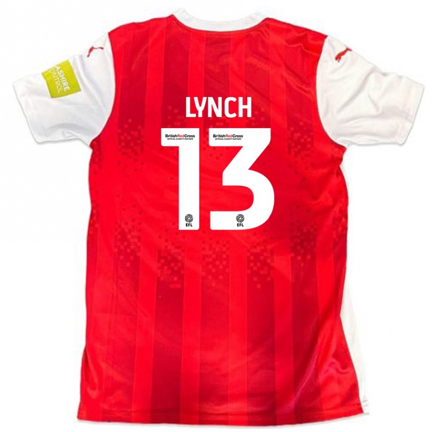 Enfant Football Maillot Jay Lynch #13 Rouge Blanc Tenues Domicile 2024/25