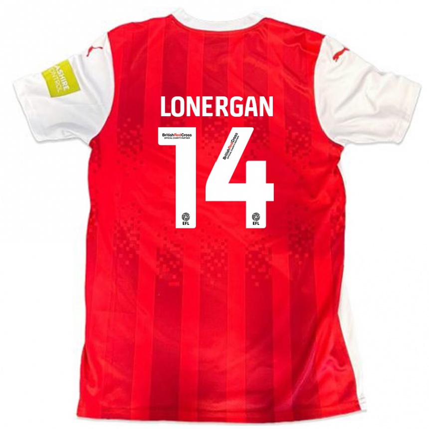 Enfant Football Maillot Tommy Lonergan #14 Rouge Blanc Tenues Domicile 2024/25