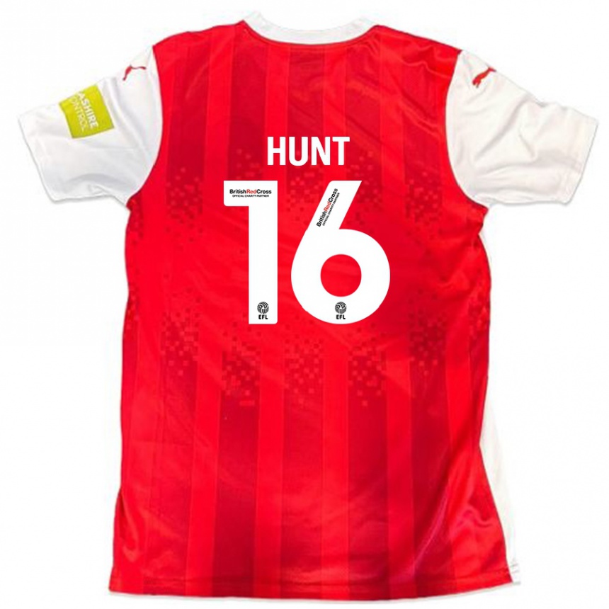 Enfant Football Maillot Mackenzie Hunt #16 Rouge Blanc Tenues Domicile 2024/25