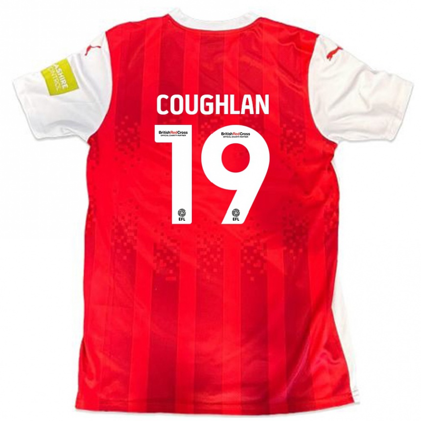 Enfant Football Maillot Ronan Coughlan #19 Rouge Blanc Tenues Domicile 2024/25