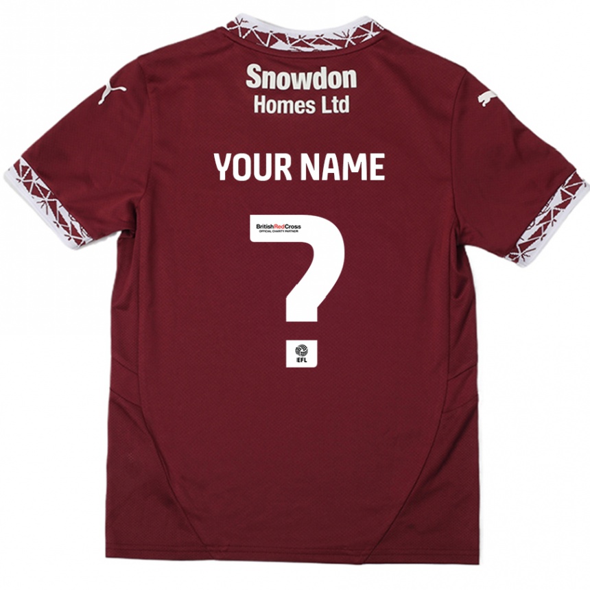 Enfant Football Maillot Votre Nom #0 Bordeaux Tenues Domicile 2024/25