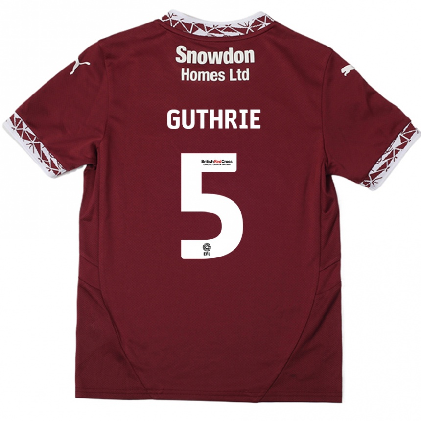 Enfant Football Maillot Jon Guthrie #5 Bordeaux Tenues Domicile 2024/25