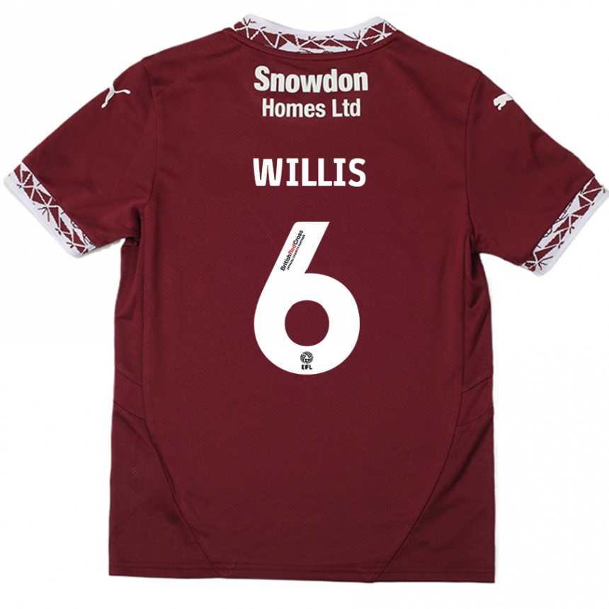 Enfant Football Maillot Jordan Willis #6 Bordeaux Tenues Domicile 2024/25