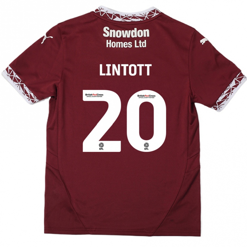 Enfant Football Maillot Harvey Lintott #20 Bordeaux Tenues Domicile 2024/25