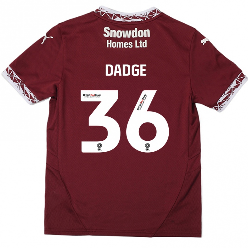 Enfant Football Maillot James Dadge #36 Bordeaux Tenues Domicile 2024/25