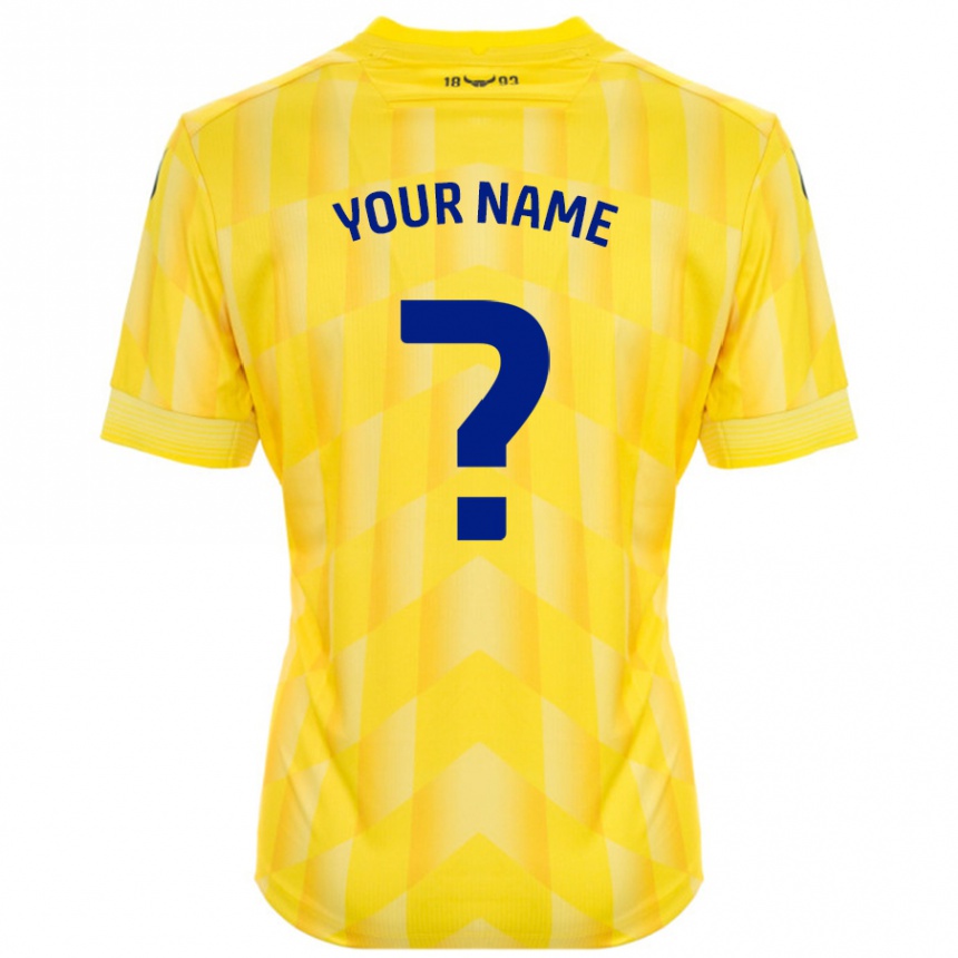 Enfant Football Maillot Votre Nom #0 Jaune Tenues Domicile 2024/25