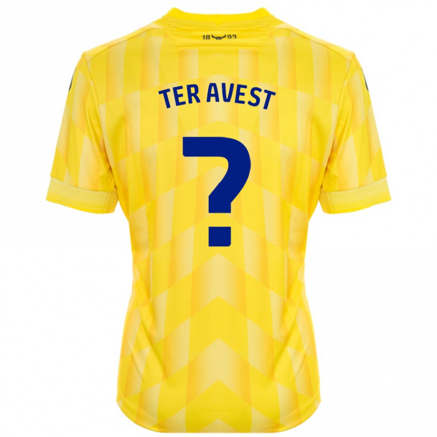 Enfant Football Maillot Hidde Ter Avest #0 Jaune Tenues Domicile 2024/25