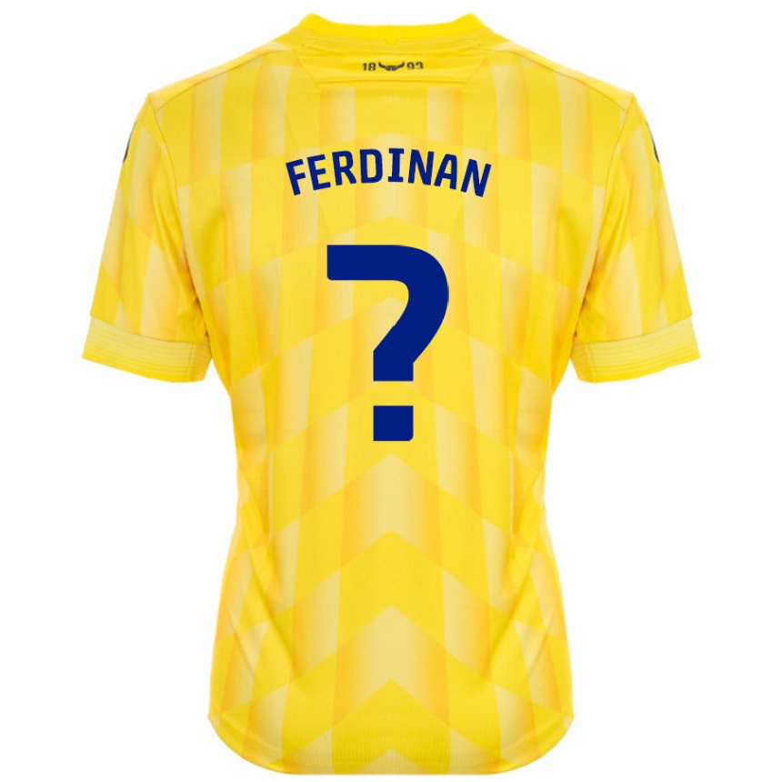 Enfant Football Maillot Marselino Ferdinan #0 Jaune Tenues Domicile 2024/25