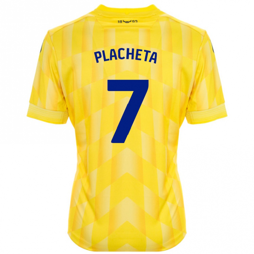 Enfant Football Maillot Przemyslaw Placheta #7 Jaune Tenues Domicile 2024/25