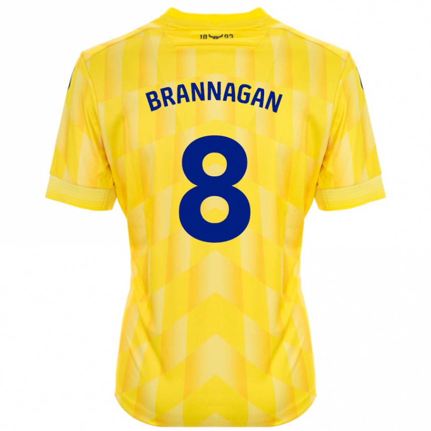 Enfant Football Maillot Cameron Brannagan #8 Jaune Tenues Domicile 2024/25