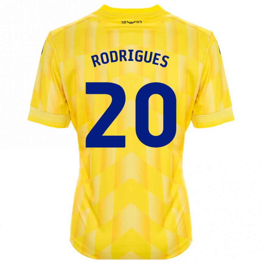 Enfant Football Maillot Rúben Rodrigues #20 Jaune Tenues Domicile 2024/25