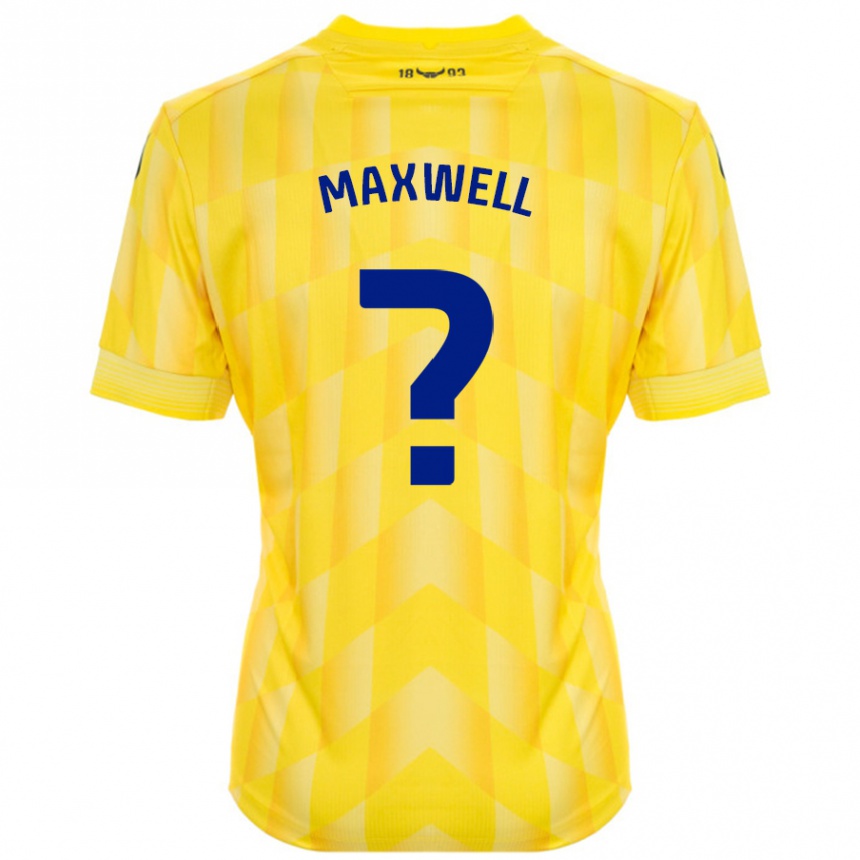 Enfant Football Maillot Rashane Maxwell #0 Jaune Tenues Domicile 2024/25