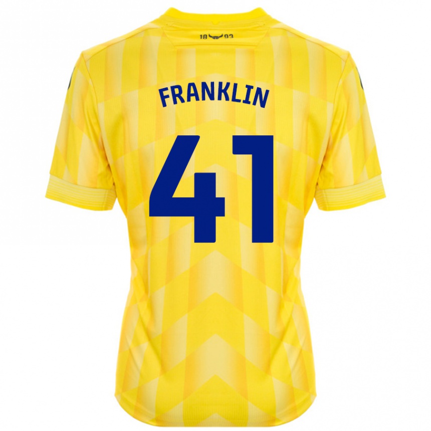 Enfant Football Maillot George Franklin #41 Jaune Tenues Domicile 2024/25