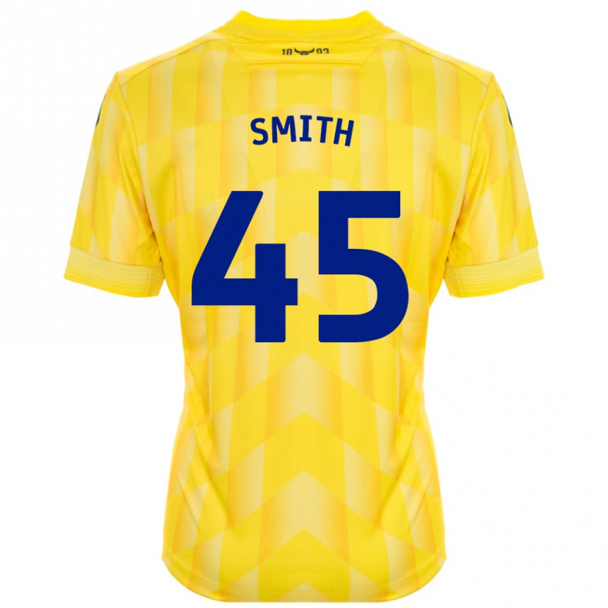 Enfant Football Maillot Max Smith #45 Jaune Tenues Domicile 2024/25