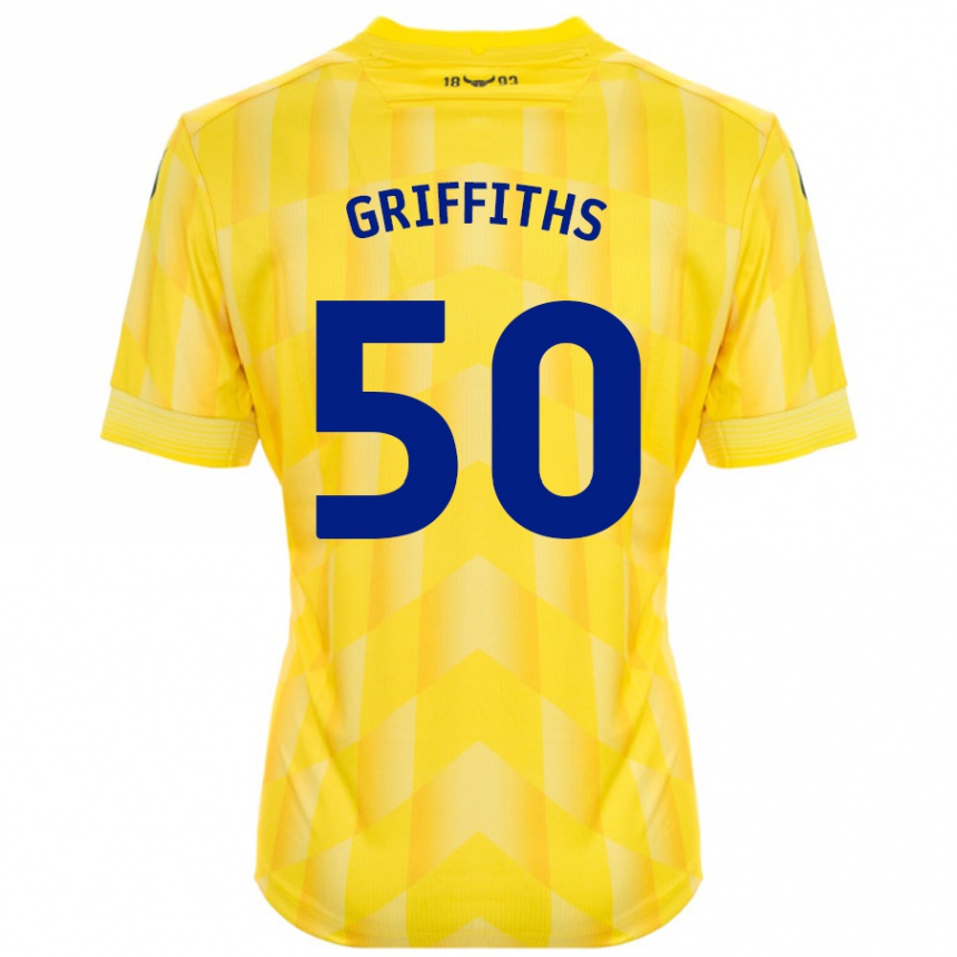 Enfant Football Maillot Louis Griffiths #50 Jaune Tenues Domicile 2024/25