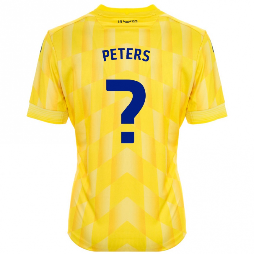 Enfant Football Maillot Molly Peters #0 Jaune Tenues Domicile 2024/25