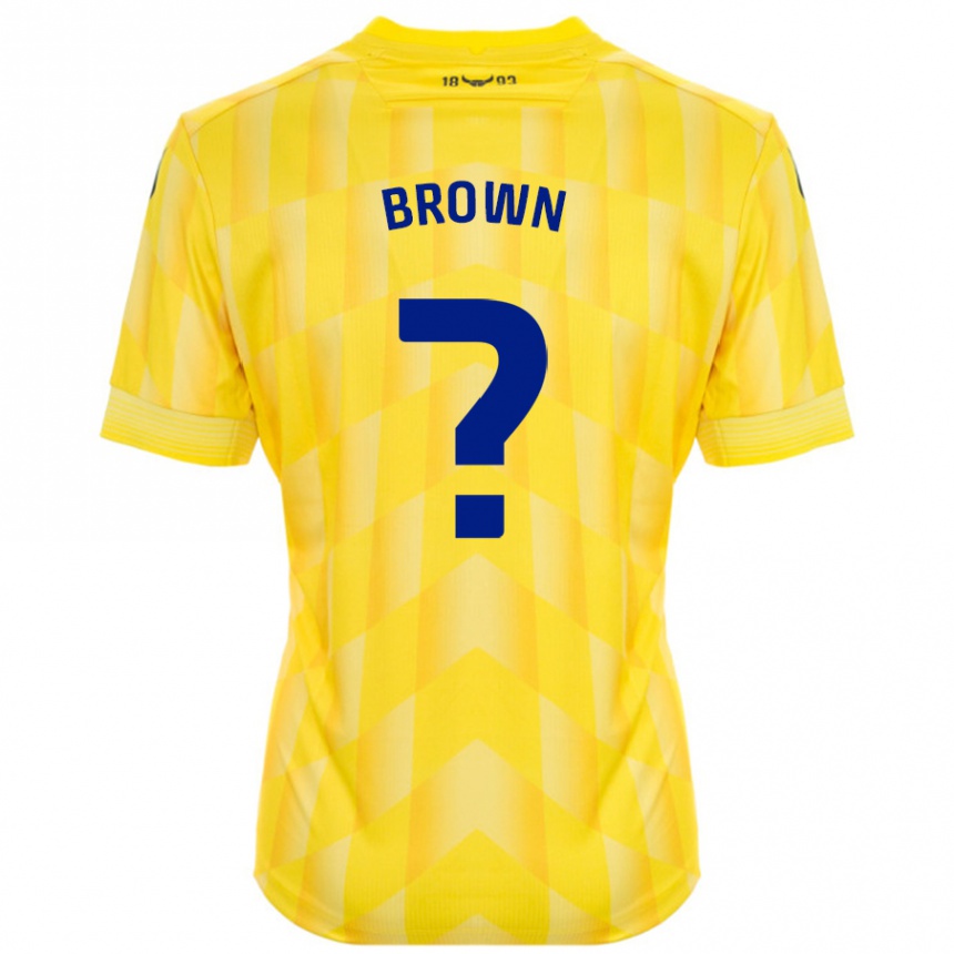 Enfant Football Maillot Georgia Brown #0 Jaune Tenues Domicile 2024/25