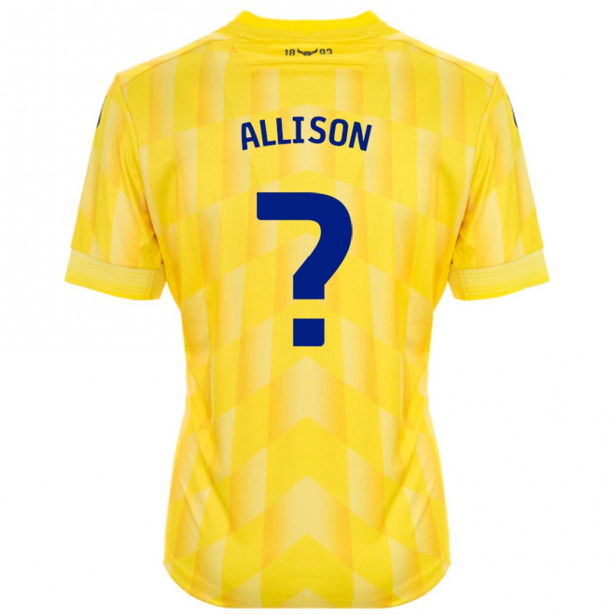 Enfant Football Maillot Lauren Allison #0 Jaune Tenues Domicile 2024/25