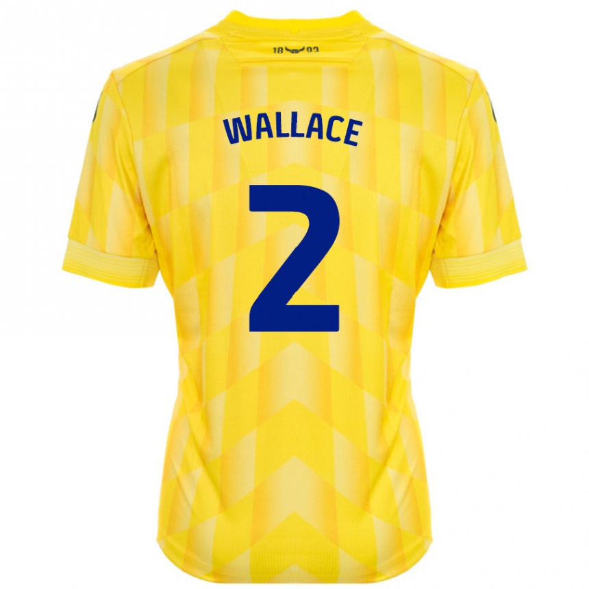 Enfant Football Maillot Emily Wallace #2 Jaune Tenues Domicile 2024/25