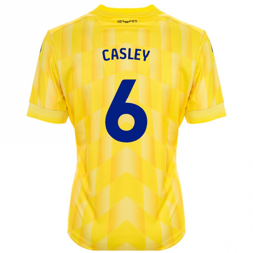 Enfant Football Maillot Riva Casley #6 Jaune Tenues Domicile 2024/25